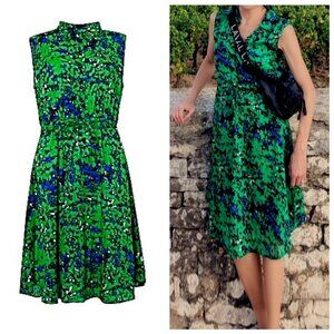 Nué Notes Green Print Koda Cotton Dress